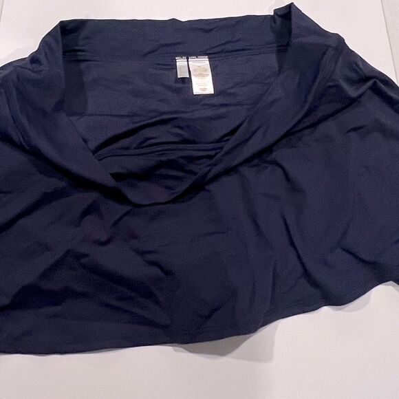 Anne Cole Women's Plus Size Color Rock Skirt Swim Bottom in Blue Size 20W Navy - Picture 9 of 11